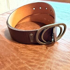 Fossil Dark Brown Leather Belt